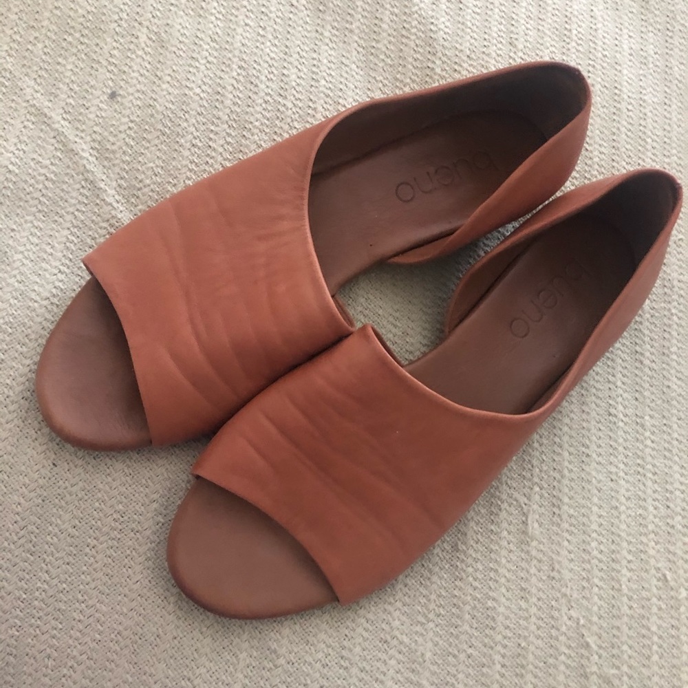 Tan Leather Asymmetric Sandal